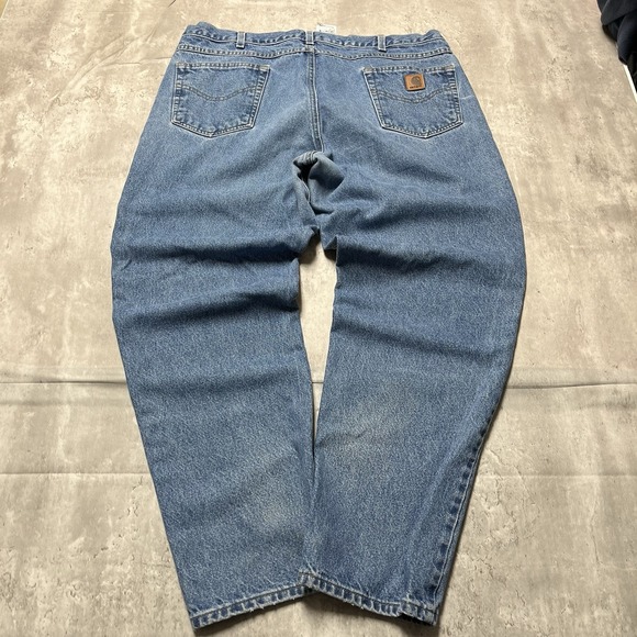 Carhartt B17 DST Blue Denim Jeans Men's 40x32 Relaxed Fit Workwear Heavy Duty - Picture 7 of 10